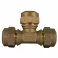 Tee, 1"Type Q CTS Compression Brass 74760Q Series