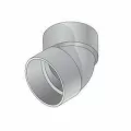4" Hub x Spigot NDS P Series SDR-35 White PVC 45 Degrees 1/8 Bend Solvent Weld Sewer Elbow