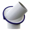 Swivel Fitting, 4" White PVC 90 Degrees Solvent Weld