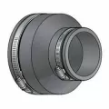 Flexible Coupling, 8"Clay x PVC Black
