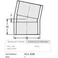 Sch. 40 PVC Elbow 2" Socket 11-1/4 Degree Standard | 411-020