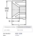 3" x 3/4" Bushing PVC Sch. 40 Spigot x Socket | 437-334