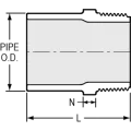 Sch. 40 PVC Adapter 2" Spigot x MIPT Standard | 461-020