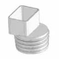 Adapter, 2" x 3" x 4"Flushmount Downspout x Corrugated Spigot PVC P Series SDR-35 Solvent Weld
