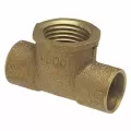 Tee, 1/2"Solder Cup x Solder Cup x FNPT Bronze 712-LF Series