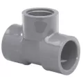 Sch. 80 Gray PVC Tee 3 in. x 3 in. x 2 in. Socket x Socket x Reducing FIPT | 802338
