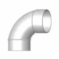 Sewer Elbow, 3"Spigot x Hub PVC P Series SDR-35 90 Degrees 1/4 Bend Solvent Weld Long Sweep