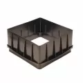 Riser, 16" x 16" Black HDPE Square