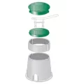 Valve Box, 10" Round Black Box Control Valve with Green Lid