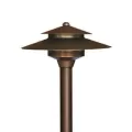 Alliance Lighting Area Light Hat, 8.5" , Two-Tiered Design, Aged Brass, Frosted Lens| AL700