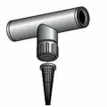 Tee, 1/2" Black 21D1 Series Riser Swivel with 100 Mesh Filter