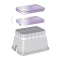 Valve Box, 12" Rectangular Black Box Reclaimed Water Standard with Purple Lid