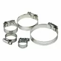 Hose Clamp, 1-1/16" Yellow Dichromate Zinc-Plated Stainless Steel 57 Series