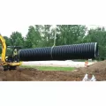 ADS Drainage Pipe, HDPE Dual Wall Perforated Water-Tight N-12, Bell-End x Spigot, 6" x 20' | DPE060DWWT