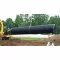 ADS Drainage Pipe, HDPE Dual Wall Soil-Tight N-12 Black, Bell-End x Spigot, 18" x 20' | DPE180DW