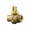 Ball Valve Curb Stop, 1"FPT Lead-Free Cast Brass 300 psi 203NL Series