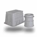 Meter Box Body, 10" x 15" Rectangular Gray FL09