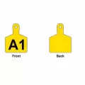 Printed Tag, Yellow Blank Thermoplastic Polyurethane (TPU) Single Sided Custom