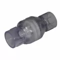 Spring Check Valve, 2" Slip Clear PVC 125 psi 1011 Series with Flow Control