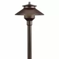 Path Light, Bi-Pin G4 2700K LED Powder Coated Bronze Metallic Die-Cast Aluminum with 18" Riser