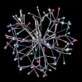3D Shimmering Sphere, LED 16" Silver Tape Low Voltage Multi-Colored