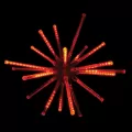 A LED 3D Meteor Burst, 20" Red Steel Frame Low Voltage Combo