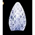 Christmas Light Bulb, Faceted E12 C7 LED Cool White Transparent