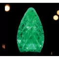 Christmas Light Bulb, Faceted E12 C7 LED Green Transparent
