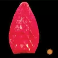 Christmas Light Bulb, Faceted E12 C7 LED Red Transparent | BU-LED-FC7-TRD