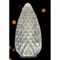 Christmas Light Bulb, Faceted E17 C9 LED Pure White Transparent | BU-LED-FC9-TPW