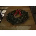 Decorative Bow, 18" Red Velvet with Gold Trim | BW-RGD-18