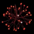 3D Shimmering Sphere, Red Twinkle LED 12" Red Tape Low Voltage