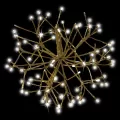 3D Shimmering Sphere, Warm White Twinkle LED 16" Gold Tape Low Voltage