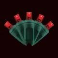 LED Balled Light Set, 26' Red Commercial Grade | LED-5MMB-50-RD