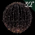 Foldable Sphere, Warm White LED 32" Brown Sphere