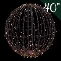 Foldable Sphere, Warm White LED 40" Brown Sphere