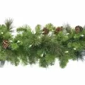 Garland, Warm White LED 9" with Pine Cone Standard
