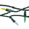 LED Light String, 4.8 W per String 25' Plastic Socket Commercial Standard Multi-Colored Mini | MINI-50/6-G-MU-S