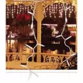 LED Icicle Light String, 210 W 8' Ultra Warm White Commercial Coaxial Transparent Mini