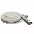 Mill Hose, 1-1/2" 100' White Synthetic Rubber Tube Collapsible