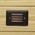 Step Light, 1 W Wedge T5 LED Textured Architectural Bronze Aluminum Louvered Mini