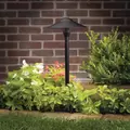 Path Light, 2.3 W Wedge T5 LED Textured Black Aluminum Dome