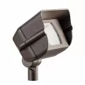Flood Light, 1 W G4 Bi-Pin T3 LED/Incandescent Textured Architectural Bronze Aluminum Mini Hooded Adjustable Wide