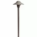 Path Light, 2.3 W Wedge T5 LED/Incandescent Textured Architectural Bronze Aluminum Dome