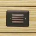 0.86 W 2700K Integrated LED Textured Architectural Bronze Aluminum Louvered Mini Step Light | KIC15782AZT27R