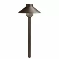 2 W 2700K Integrated LED Textured Architectural Bronze Aluminum Stepped Dome Path Light | KIC15820AZT27