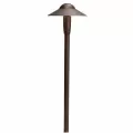 3 W 3000K Integrated LED Textured Architectural Bronze Aluminum Dome 6.25" x 22" Path Light | KIC15870AZT30R