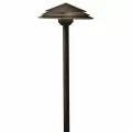 3.8 W 3000K Integrated LED Aged Bronze Aluminum Round Tiered Path Light | KIC16124AGZ30