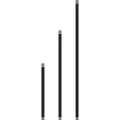 Mounting Stem, 1/4" x 12" Textured Black Aluminum For In-Ground Support Stakes (Low Voltage Only) and Surface Mounting Flange (Low or Line Voltage) in 12 V Landscape Light