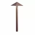 3.8 W 2700K Integrated LED Textured Tannery Bronze Aluminum Pyramid Path Light | KIC15802TZT27R